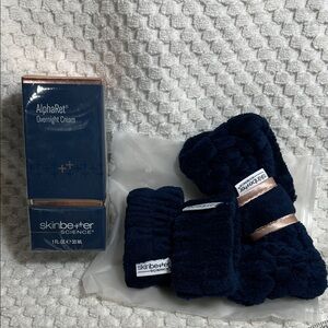 Skinbetter Science AlphaRet Overnight Cream with Navy Headband / Cuff Set